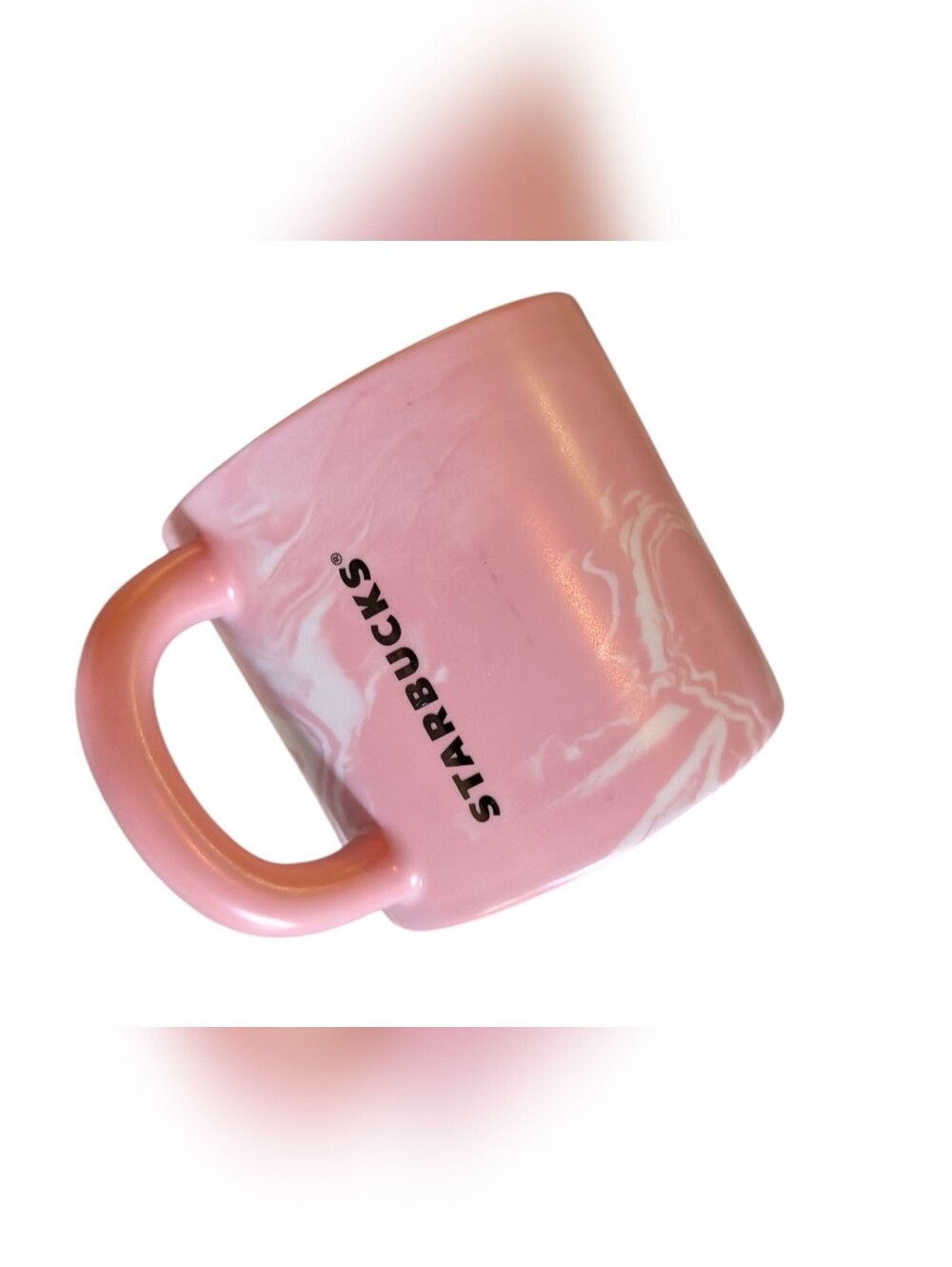 Starbucks Pink Marble Ceramic Mug Collectors Edition Coffee Mug Pink
